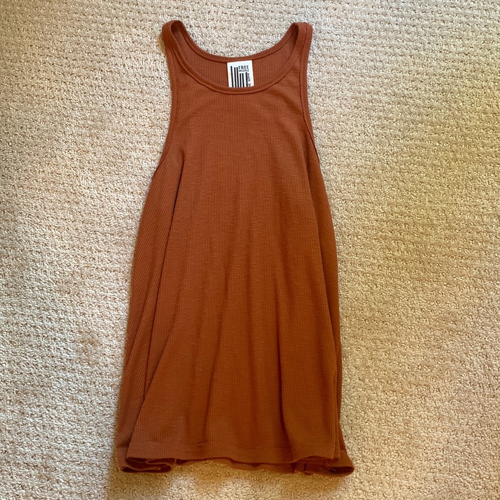 Free People burnt orange tank top